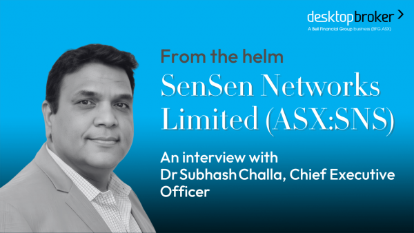 From the helm: SenSen Networks Limited (ASX: SNS), Dr Subhash Challa, CEO